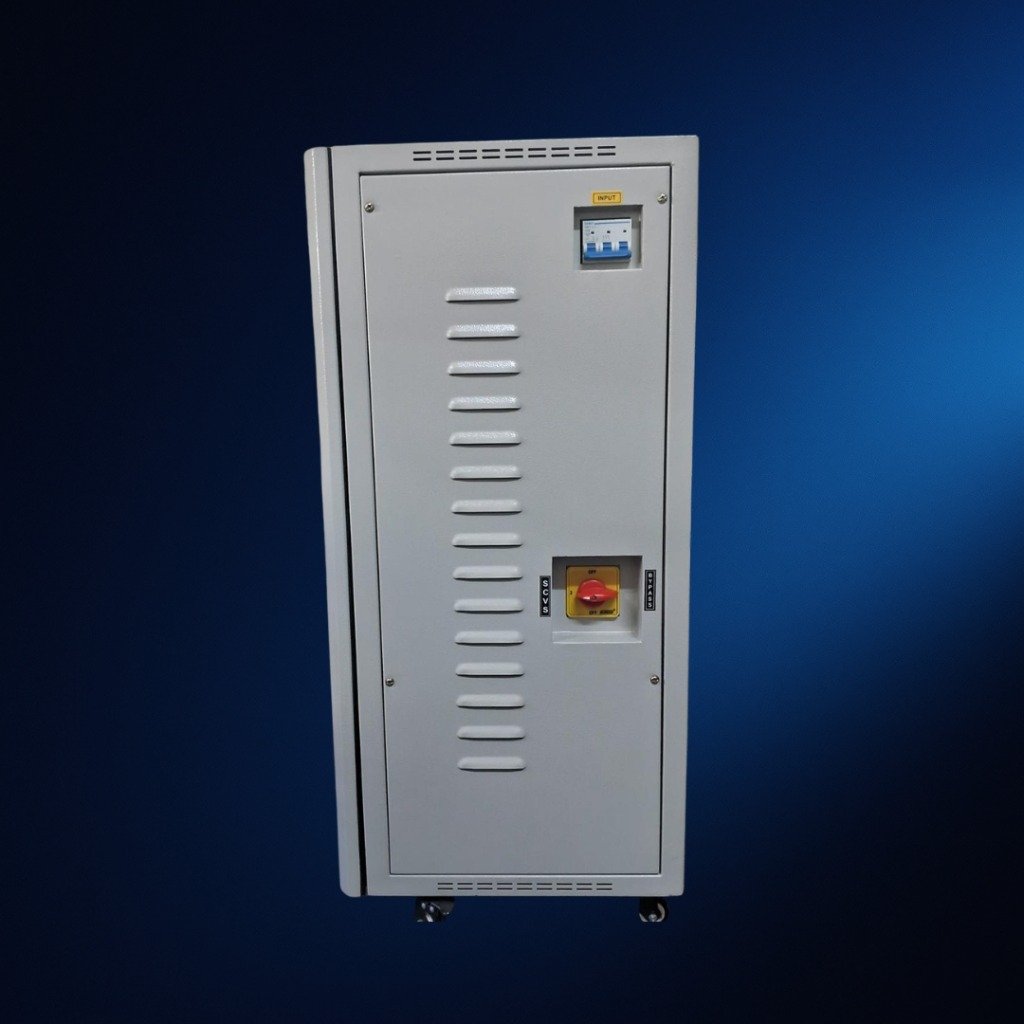 Stabilizer with Auto Phase Sequence Corrector (10KVA to 120KVA) - Back View